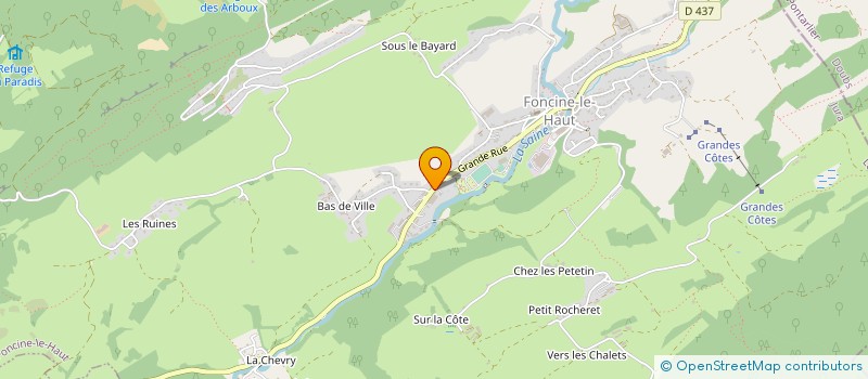 localisation de l'entreprise MACHINES PAGES à FONCINE-LE-HAUT