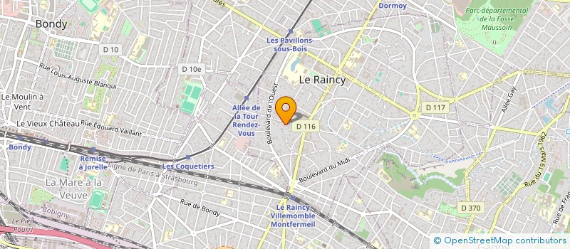 localisation de l'entreprise MACOFRANCE à LE RAINCY