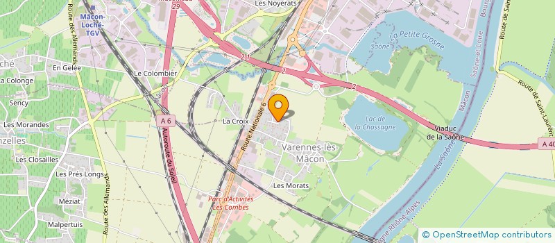 localisation de l'entreprise MACON LUMINAIRES  VARENNES-LES-MACON