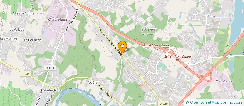 localisation de l'entreprise MACONNERIE 16 à SAINT-YRIEIX-SUR-CHARENTE