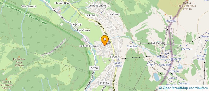 localisation de l'entreprise MACONNERIE ALAIN FAVRE-ROCHEX  CHATEL