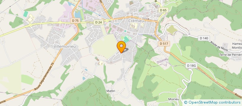 localisation de l'entreprise MACONNERIE ALTUNBAS YASAR  VILLEMOIRIEU