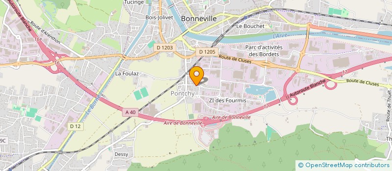 localisation de l'entreprise MACONNERIE DE L'ARVE  BONNEVILLE