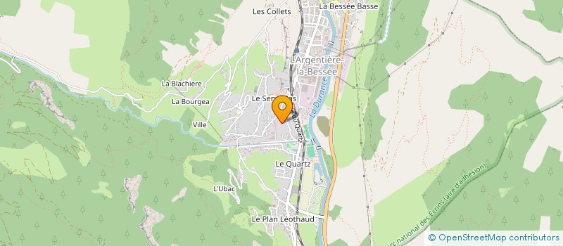localisation de l'entreprise MACONNERIE DE LA HAUTE DURANCE à L'ARGENTIERE-LA-BESSEE