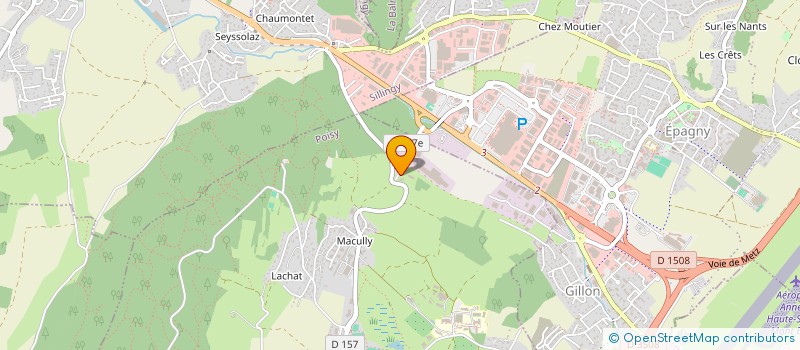 localisation de l'entreprise MACONNERIE DES ATELIERS  POISY