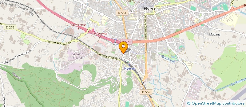 localisation de l'entreprise MACONNERIE GENERALE DU SUD  HYERES