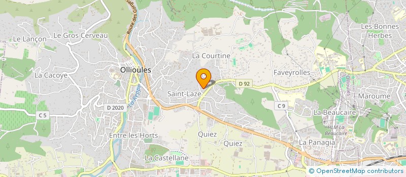 localisation de l'entreprise MACONNERIE GENERALE MONTARELLO à OLLIOULES
