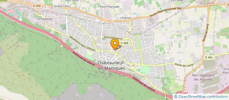 localisation de l'entreprise MACONNERIE GENERALE RAOUL BERNARDI à CHATEAUNEUF-LES-MARTIGUES