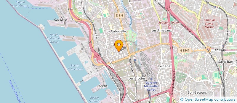 localisation de l'entreprise MACONNERIE GENERALE, TERRASSEMENT & GOUDRONNAGE à MARSEILLE