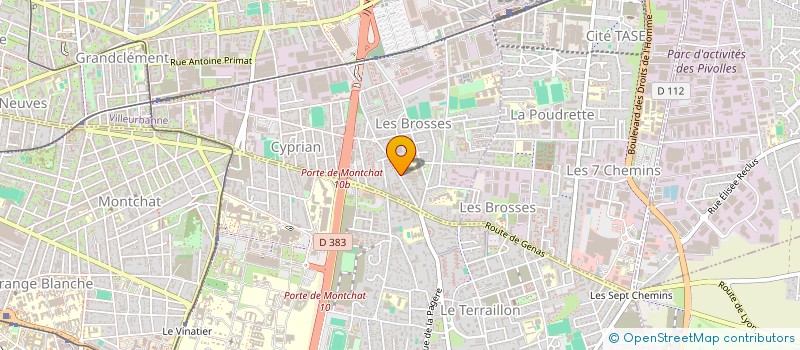 localisation de l'entreprise MACONNERIE GENERALE TRAVAUX ET DEMOLITION  VILLEURBANNE