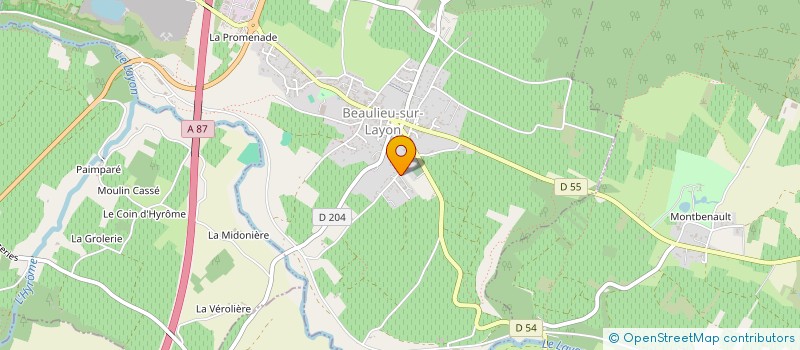 localisation de l'entreprise MACONNERIE GODINEAU YOHANN  BEAULIEU-SUR-LAYON