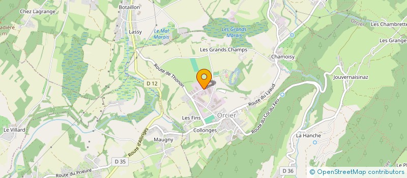 localisation de l'entreprise MACONNERIE GROS OEUVRE DU CHABLAIS  ORCIER