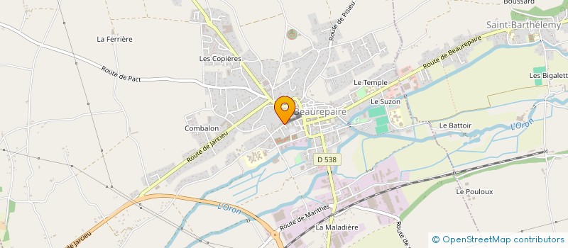 localisation de l'entreprise MACONNERIE GULA à BEAUREPAIRE