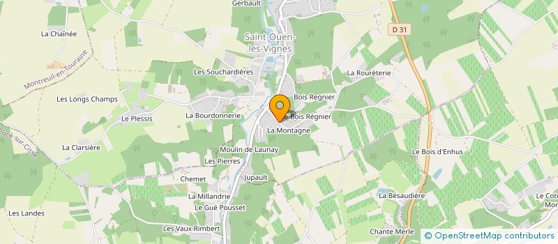 localisation de l'entreprise MACONNERIE J.M.P.  SAINT-OUEN-LES-VIGNES