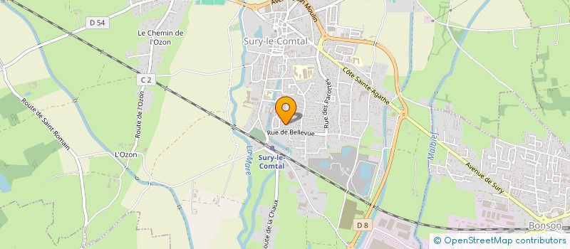 localisation de l'entreprise MACONNERIE MAS à SURY-LE-COMTAL
