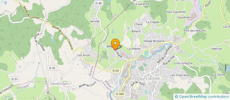 localisation de l'entreprise MACONNERIE PHILIBERT à COURS