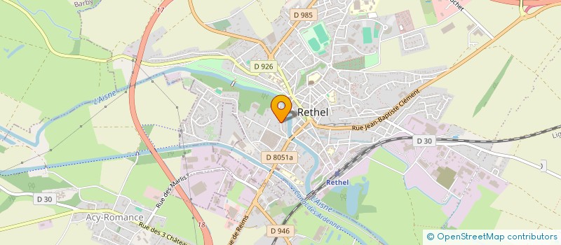 localisation de l'entreprise MACONNERIE PLATRERIE CARRELAGE  RETHEL