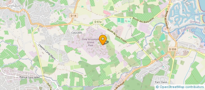 localisation de l'entreprise MACONNERIE PLATRERIE DU GOLF  GRIMAUD