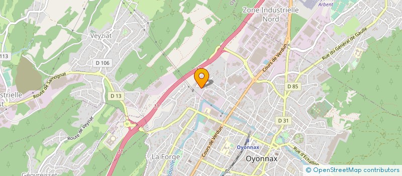 localisation de l'entreprise MACONNERIE SIMONE JEAN MICHEL à OYONNAX
