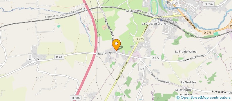 localisation de l'entreprise MACONNERIE-TERRASSEMENT POTEY  VILLEDIEU-LES-POELES-ROUFFIGNY