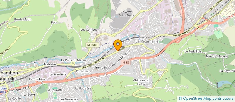 localisation de l'entreprise MACONNERIE TRADITIONNELLE DE L ONDAINE  LA RICAMARIE