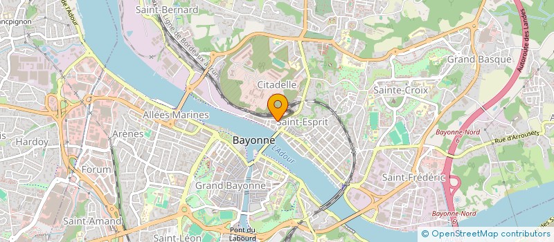 localisation de l'entreprise MACONNERIE TRAVAUX PUBLICS BATI  BAYONNE