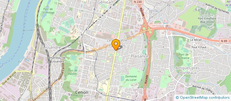localisation de l'entreprise MACONS GIRONDINS à CENON