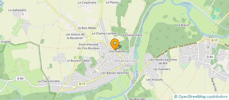 localisation de l'entreprise MACRICAT  ARTANNES-SUR-INDRE