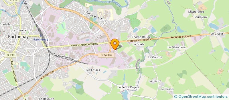 localisation de l'entreprise MACRODYNE SA à PARTHENAY