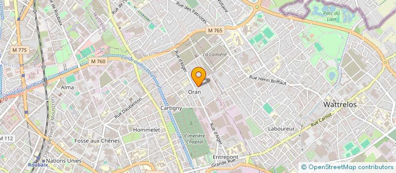 localisation de l'entreprise MACS  ROUBAIX