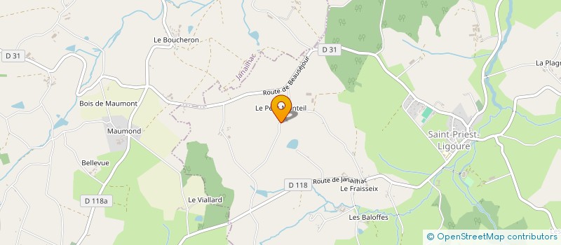 localisation de l'entreprise MAD BOIS à SAINT-PRIEST-LIGOURE