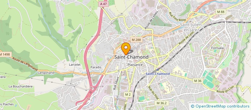 localisation de l'entreprise MAD COIFFURE  SAINT-CHAMOND