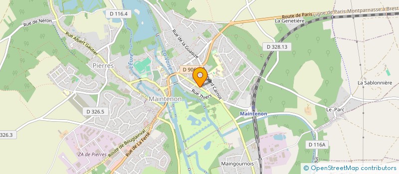 localisation de l'entreprise MADA'COEUR 28 à MAINTENON