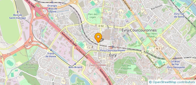 localisation de l'entreprise MADA-TRANS  EVRY-COURCOURONNES