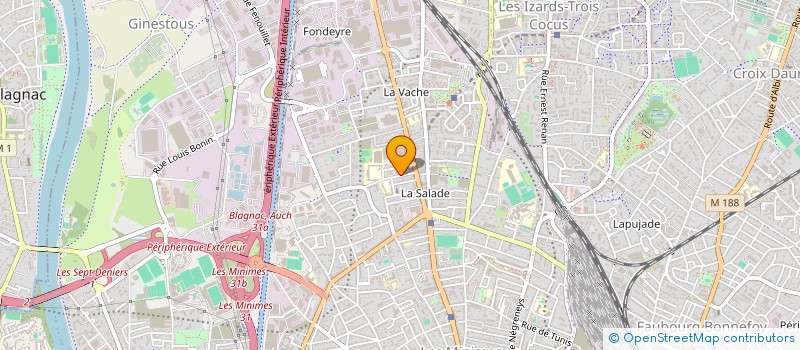localisation de l'entreprise MADAME ABDELHADI KOUFI  TOULOUSE