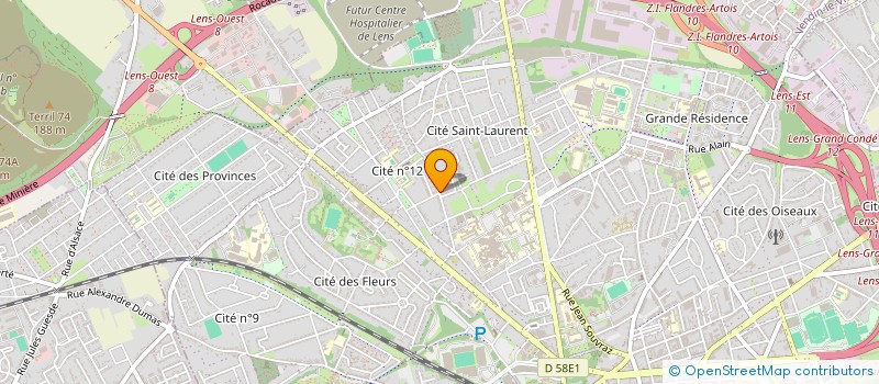 localisation de l'entreprise MADAME ABDELMAJID CHNINIF  LENS