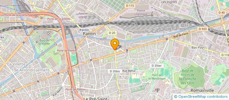 localisation de l'entreprise MADAME ABDOURAHAMANE KABA à PANTIN