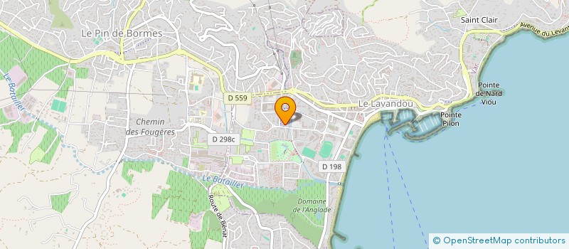 localisation de l'entreprise MADAME ABIDA NADERI à LE LAVANDOU