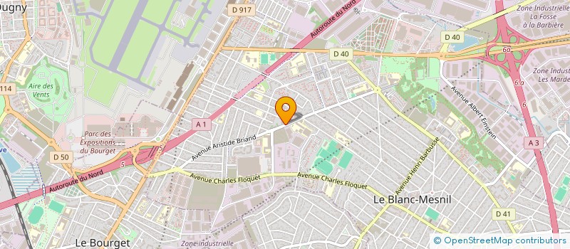 localisation de l'entreprise MADAME ABIR BOUDEGUIG à LE BLANC-MESNIL