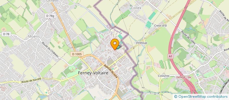 localisation de l'entreprise MADAME ABIR KIRATA à FERNEY-VOLTAIRE