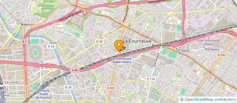 localisation de l'entreprise MADAME ABRA AMEWU à LA COURNEUVE
