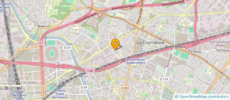 localisation de l'entreprise MADAME ACHRAF ALLAOUI à LA COURNEUVE