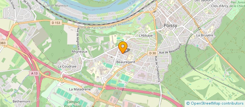 localisation de l'entreprise MADAME ADAMA BAH  POISSY