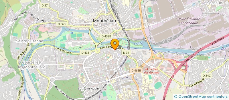 localisation de l'entreprise MADAME ADELA SULJIC  MONTBELIARD