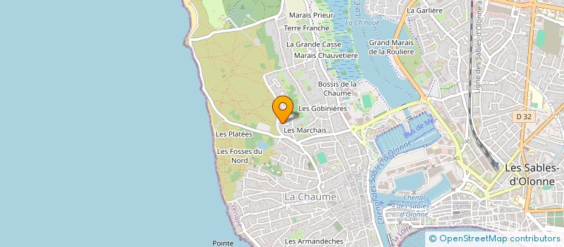localisation de l'entreprise MADAME ADELAIDE POIROUD à LES SABLES D'OLONNE