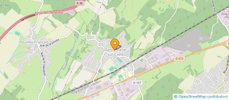 localisation de l'entreprise MADAME ADELE KERGUERIS  DANNEMARIE-SUR-CRETE