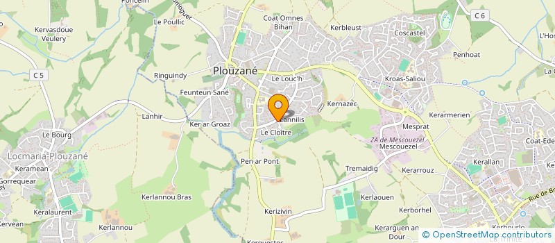 localisation de l'entreprise MADAME ADELE KERUZORE  PLOUZANE