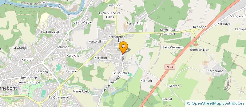 localisation de l'entreprise MADAME ADELE LALAKIS  HENNEBONT