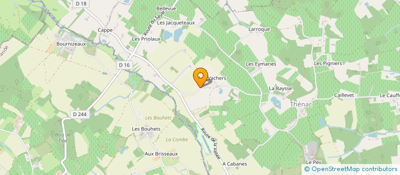 localisation de l'entreprise MADAME ADELE PIETERSON  THENAC