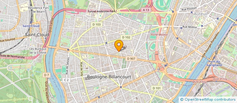 localisation de l'entreprise MADAME ADELE ROBIN  BOULOGNE-BILLANCOURT